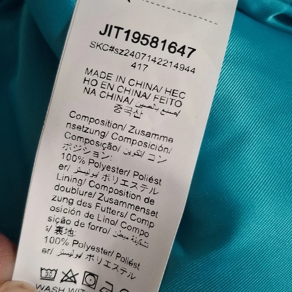 SHEIN /Light Aqua Blue Teddy Jacket- W Sz Medium - Picture 6 of 6
